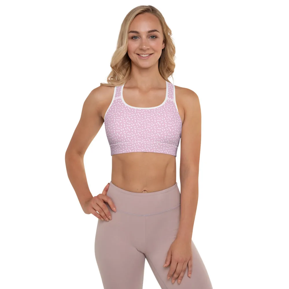 Sports Bra in Pink Speckle