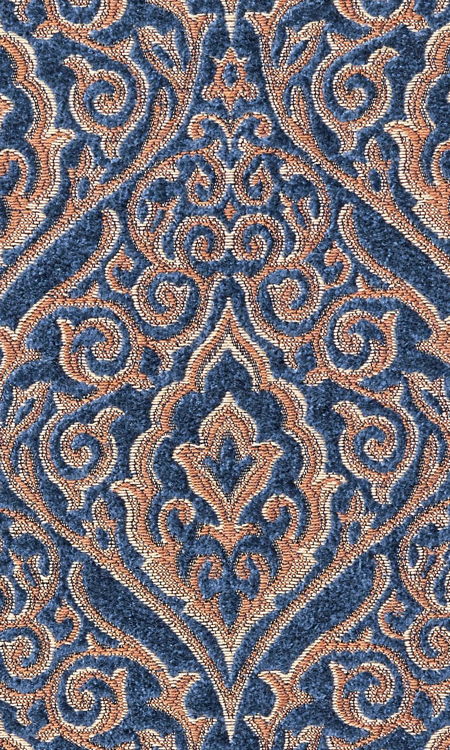 'Steel Tone' Fabric Sample (Beige/ Blue)