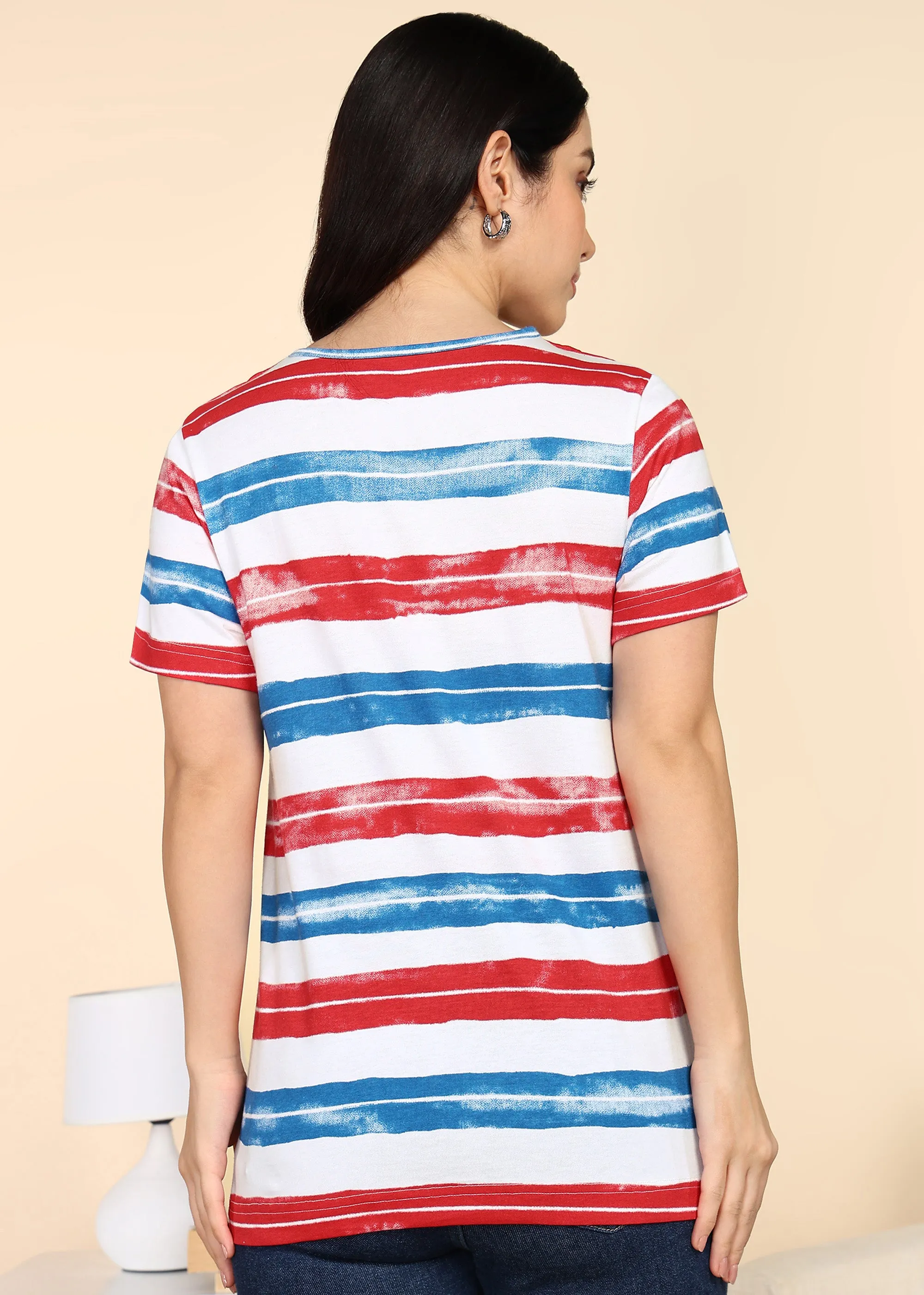 Stripe Zipless Maternity and Feeding T-Shirt