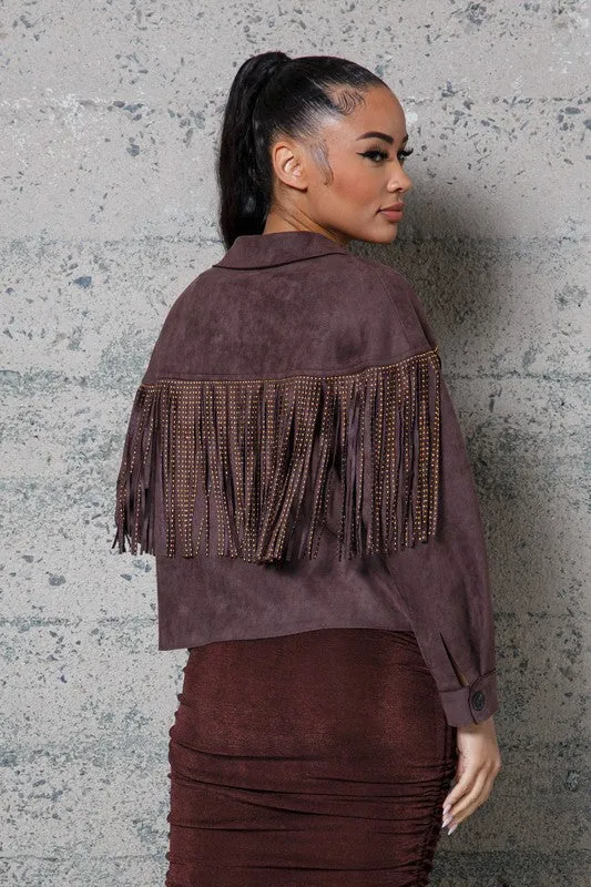 SUEDE FRINGE JACKET