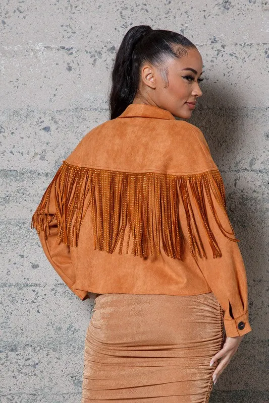 SUEDE FRINGE JACKET