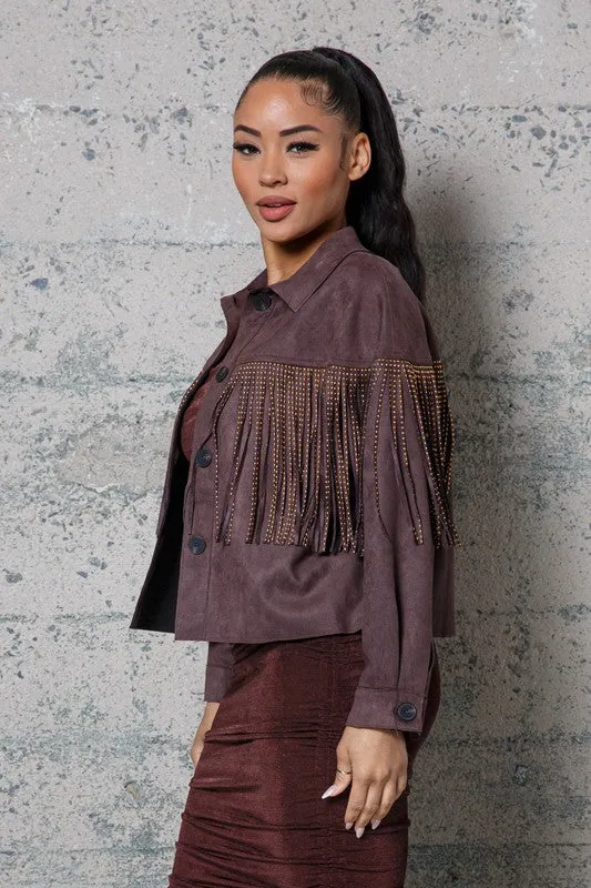 SUEDE FRINGE JACKET