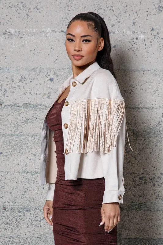 SUEDE FRINGE JACKET