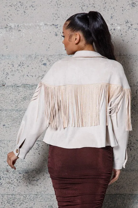 SUEDE FRINGE JACKET