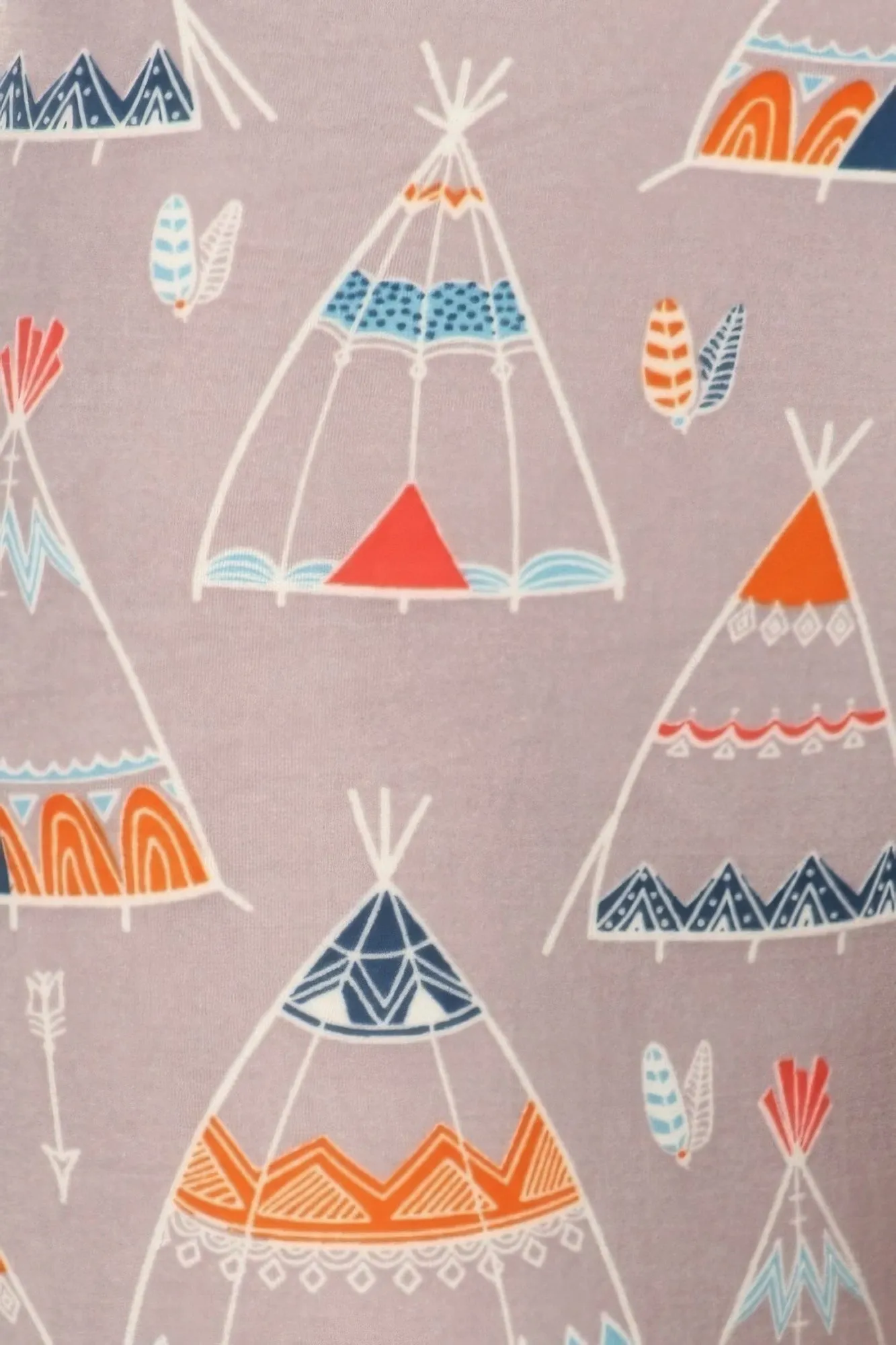 Teepee Print, High Rise, Fitted Leggings, With An Elastic Waistband