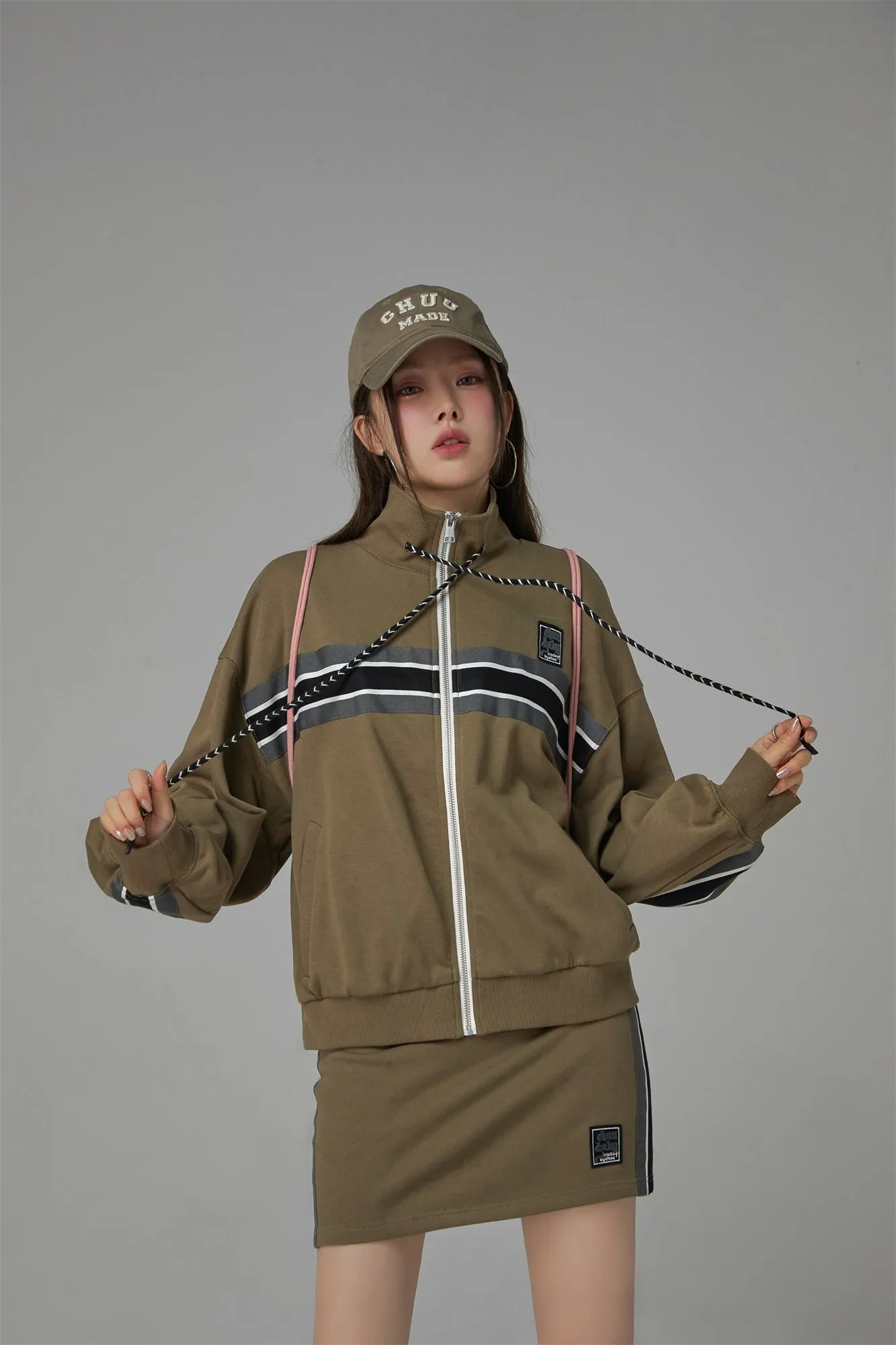 Through Time Zip-Up Loose-Fit Jacket