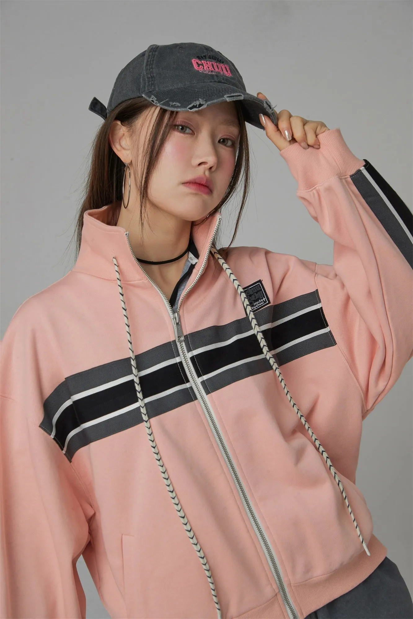 Through Time Zip-Up Loose-Fit Jacket