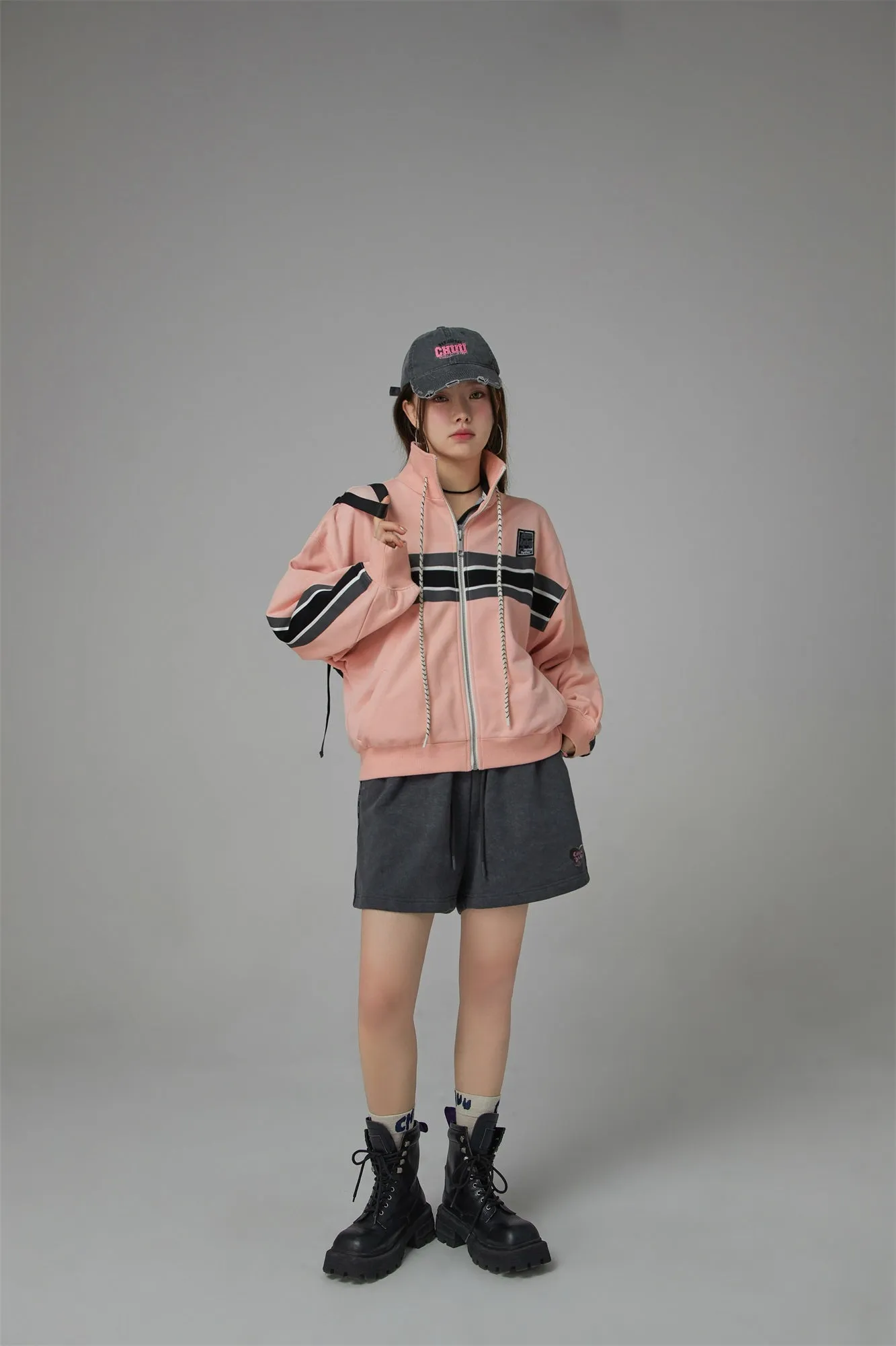 Through Time Zip-Up Loose-Fit Jacket