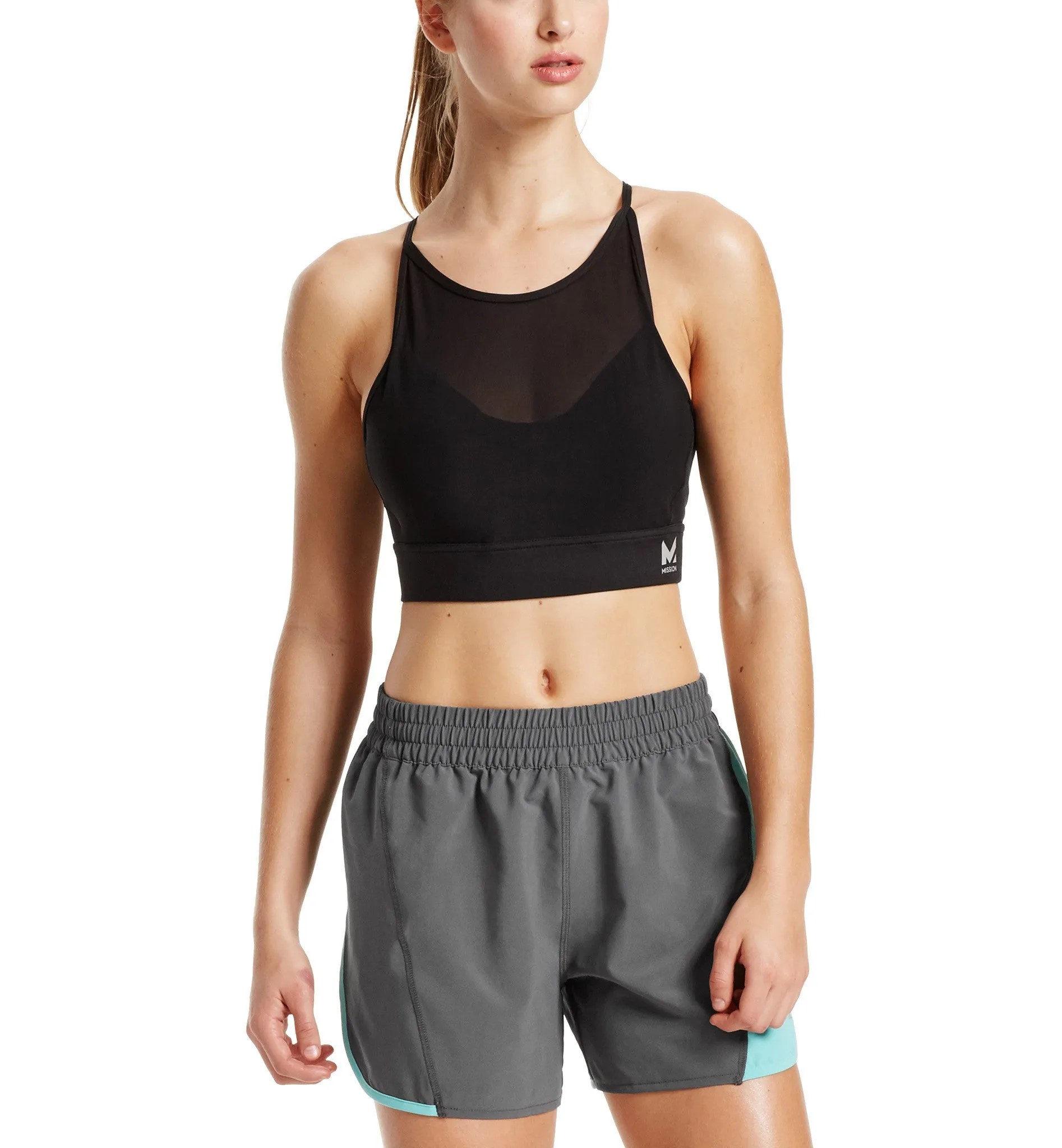 VaporActive Sensory Cross Back Medium Impact Sports Bra | Moonless Night