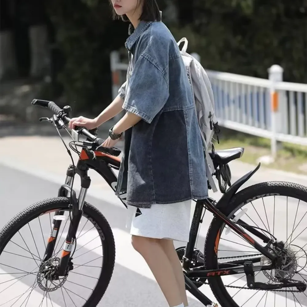 “Vintage Panel Denim Short Sleeve” Shirts