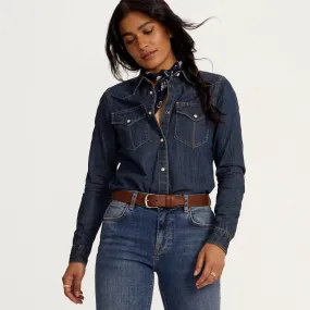 Women's Denim Pearl Snap