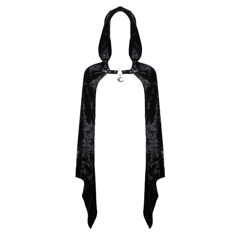 Women's Gothic Shining Velvet Witch Capes With Pointed Cap